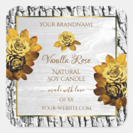 Etiquetas de produto de grão de Latido branco, cor