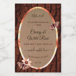 Etiquetas de produto de grão e Latido de madeira