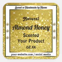Etiquetas de Produto de Ouros de Glitter Dourados