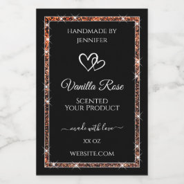 Etiquetas de produto de quadro brilhante Dourado a