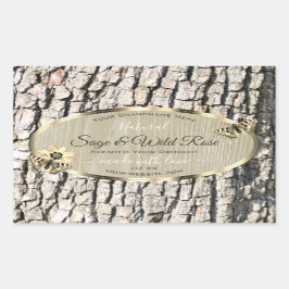 Etiquetas de produto de quadro Dourado do Latido d