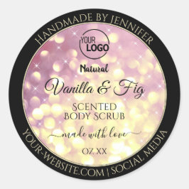 Etiquetas de produto do logotipo Dourado brilhante