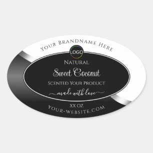 Etiquetas de produto do logotipo Prata branco e pr