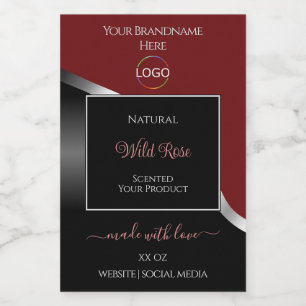 Etiquetas de produto do logotipo Prata vermelho es