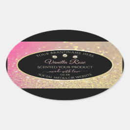 Etiquetas de produto Dourado, cor-de-rosa, luxuoso