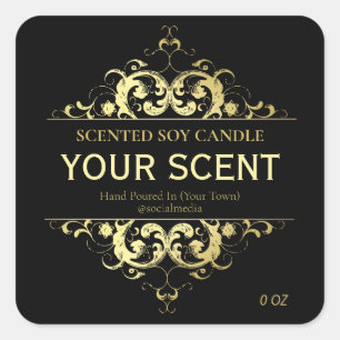 Etiquetas De Produto Dourado E Preto Elegantes