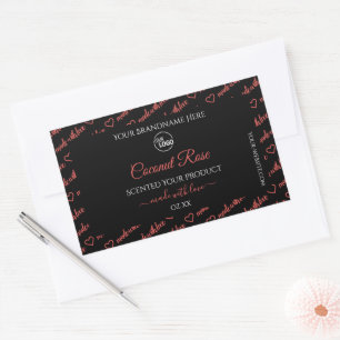 Etiquetas de produto em nuvem preto e vermelho com