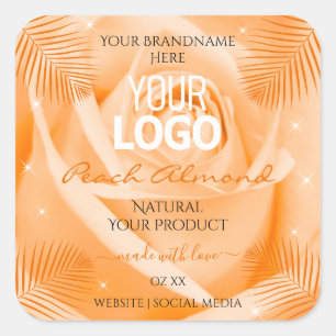 Etiquetas de produto Floral Logotipo das folhas de