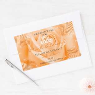 Etiquetas de produto Floral Logotipo das folhas de