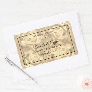 Etiquetas de Produto Floral Rosas de Beige Cores d
