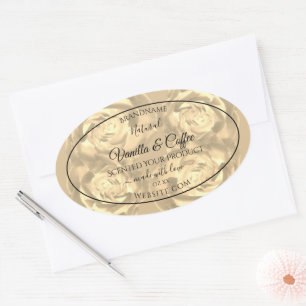 Etiquetas de Produto Floral Rosas de Beige Cores d