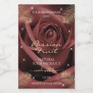 Etiquetas de Produto Folhas de Palmeira Rosa Borgo