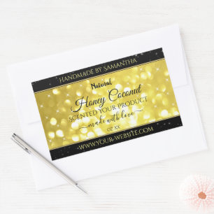 Etiquetas de produto Glamor amarelo Dourado brilha