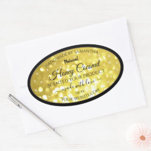 Etiquetas de produto Glamor amarelo Dourado brilha