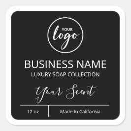 Etiquetas de produto para adição de logotipo preto