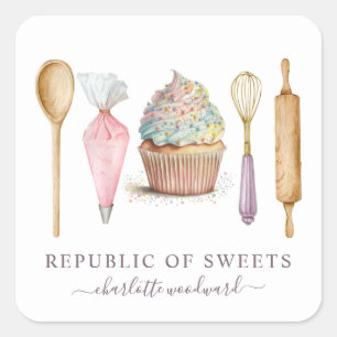 Etiquetas de produto para pastelaria cozinheira co