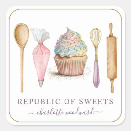 Etiquetas de produto para pastelaria cozinheira co