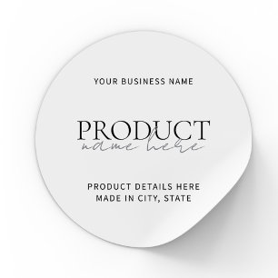 Etiquetas de produto personalizadas minimalistas m
