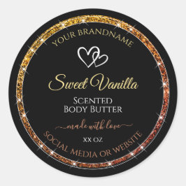 Etiquetas de Produto Preto com Quadro de Largura D