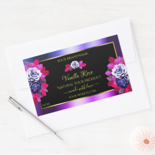 Etiquetas de produto preto roxo, cor-de-rosa, Rosa