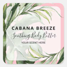 Etiquetas de Produto Rosa Tropical