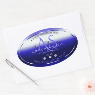 Etiquetas de Produto Shimmery Azul Moderno Iniciai