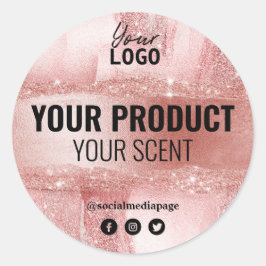 Etiquetas De Produto Skincare E Spa Em Rosa Dourad