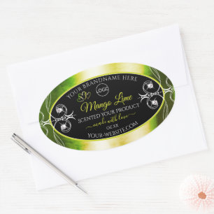 Etiquetas de produto verde shimmery Torres de logo