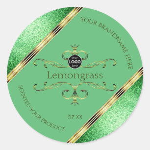 Etiquetas de produto verdes Logotipo de decoração
