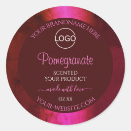 Etiquetas de produto vermelho-rosa-brilhante com l