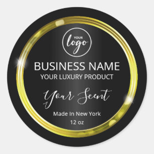 Etiquetas De Produtos Para Logotipo Preto E Dourad