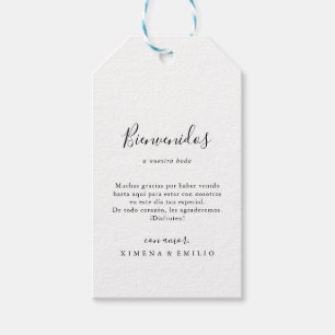 Etiquetas de Regalos Bienvenida de Boda Española