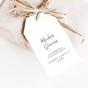 Etiquetas de Regalos de Boda Minimalista 