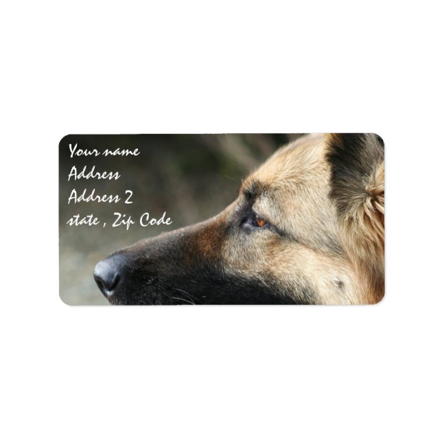 Etiquetas de remessa de german shepherd (Frente)
