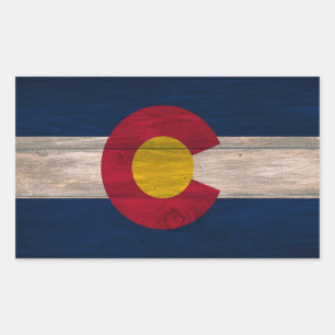 Etiquetas de retângulo de bandeira do Colorado de