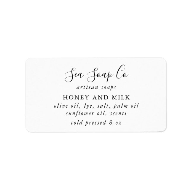 Etiquetas de sabão (Frente)