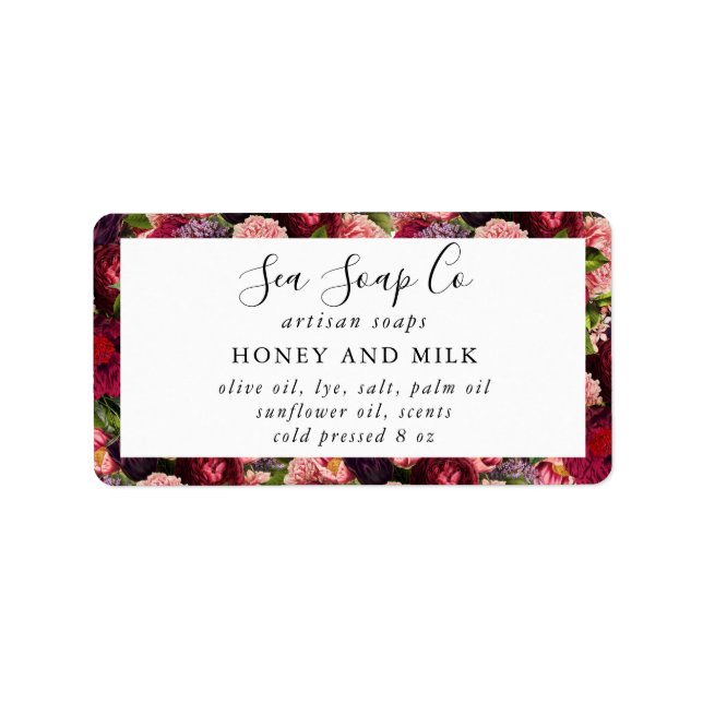 Etiquetas de sabão personalizáveis (Frente)