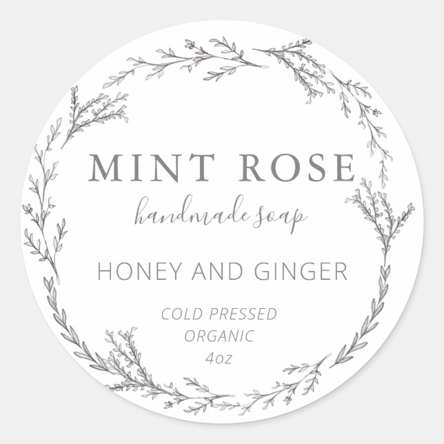 Etiquetas de sabão personalizáveis (Frente)