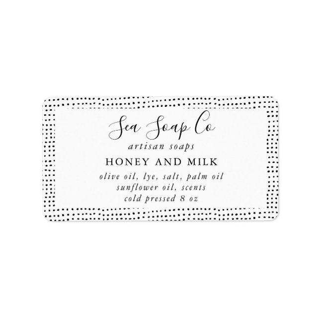 Etiquetas de sabão personalizáveis (Frente)