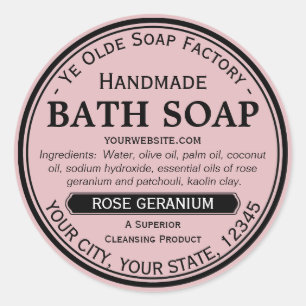 Etiquetas de sabão redondas feitas à mão pela fábr