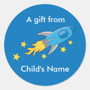 Etiquetas de Saco de Goodie Birthday do Rocket Ret