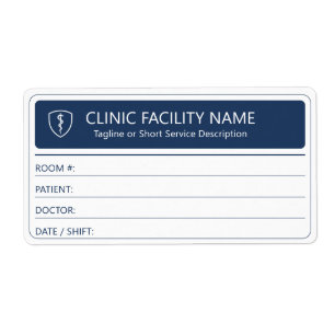 Etiquetas de Sala de Clínica Paciente Médico Saúde