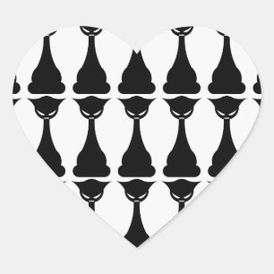 Etiquetas de silhueta de gato preto gótico