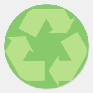 Etiquetas de Símbolo de Reciclar Verde
