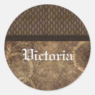 Etiquetas de Steampunk da engrenagem do metal,