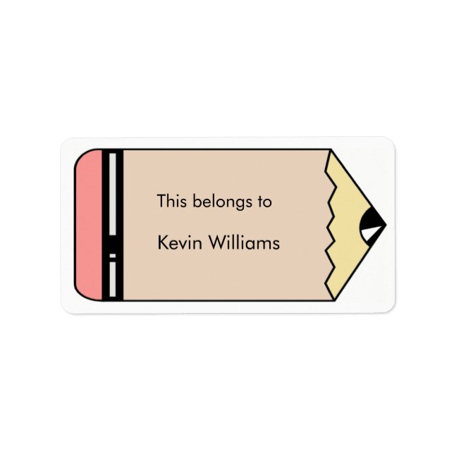 Etiquetas de Suprimentos Escolares (Frente)