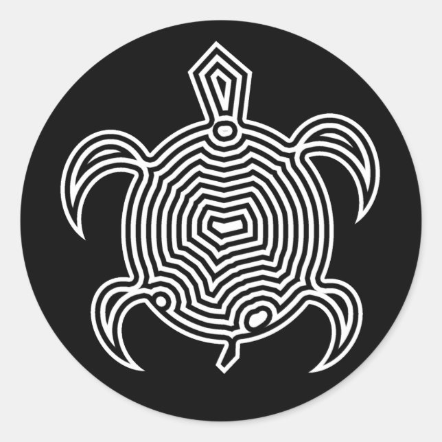 Etiquetas de Tartaruga do Labirinto (Frente)