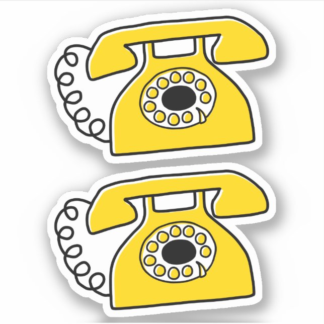 Etiquetas de telefone amarelo retrorreflectoras (Frente)