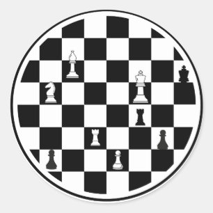 Etiquetas de Tema de Xadrez - Design de Chessboard