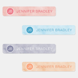 Etiquetas de Texto do Nome Personalizado do Monogr